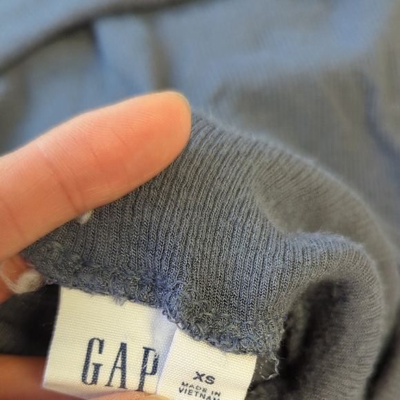Gap Turtleneck Ribbed Knit Top Blue size XSmall preppy classic Business casual - Picture 4 of 5